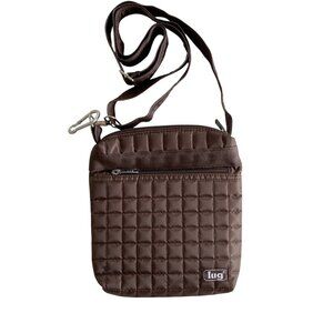 Lug Skipper Quilted Dark Brown Crossbody bag